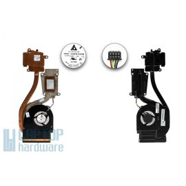   Dell Latitude E6540, Precision M2800 gyári új komplett hűtő ventilátor egység (discrete, AMD) (72XRJ, 072XRJ)