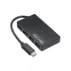 USB-C HUB - 4x USB 3.0 csatlakozóval, fekete színben, nagy sebességű adatátvitelhez, praktikus megoldás több eszköz egyidejű csatlakoztatásához laptophoz és PC-hez (BH1201)