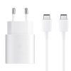 Samsung Gyári USB-C 25W Telefon és Tablet Adapter Töltő + 1m USB-C töltőkábel (EP-TA800EWE + EP-DG977BWE)