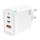 Univerzális 65W-os Telefon és Tablet Gyorstöltő 65W, 2db USB-C 1db USB kimenettel, fehér (Jellico)