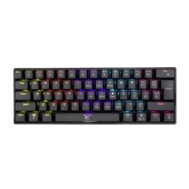   White Shark SHINOBI RGB világítós angol kiosztású MECHANKIUS fekete gamer billentyűzet, kék kapcsolók (GK-2022B)