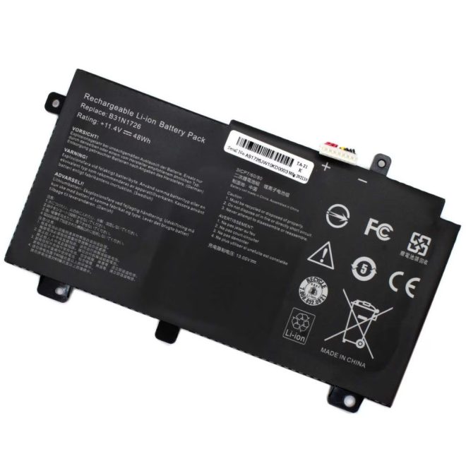 Asus FX504GD, FX505DY, FX505GD helyettesítő új 3 cellás 4210mAh akkumulátor (B31N1726, 0B200-02910000)