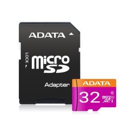   ADATA 32GB UHS-I MicroSDHC kártya + adapter, Class10 (R/W: 80/10 MB/s) (AUSDH32GUICL10-RA1)