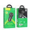 hoco. Z49 Dual USB, Autós Tablet és Telefon Szivargyújtós Gyorstöltő 2db USB Porttal, 12-24V Fekete