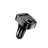 Szivargyújtós FM Transmitter Bluetooth 5.0, MP3 lejátszás 2 x USB Telefon Gyors Töltővel (Jellico - F10)