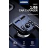 Szivargyújtós FM Transmitter Bluetooth 5.0, MP3 lejátszás 2 x USB Telefon Gyors Töltővel (Jellico - F10)