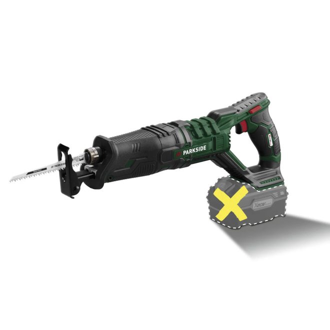 PARKSIDE® Akkus Kardfűrész, orrfűrész, szablyafűrész fémhez és fához, tartozék fűrészlappal, 20V (PSSA 20-Li B2)