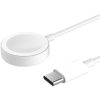 Apple Watch Töltő, USB-C 1m kábellel, Mágneses Indukciós, Fém, Fehér