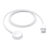 Apple Watch 12W USB Gyorstöltő + 1m USB kábel, Mágneses Indukciós, Fém, Fehér