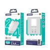 Univerzális 12W-os Dupla USB Telefon és Tablet Gyors Hálózati Töltő (Jellico - EU02)