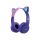 Bluetooth vezeték nélküli fülhallgató macskafüllel, Cat Ears lila