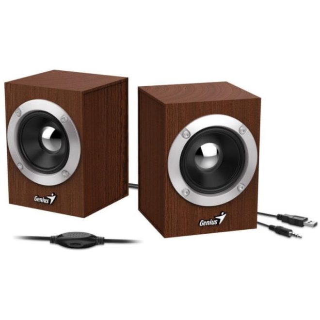 Genius 6W USB Sztereó fa hangfalpár SP-HF 280 2.0