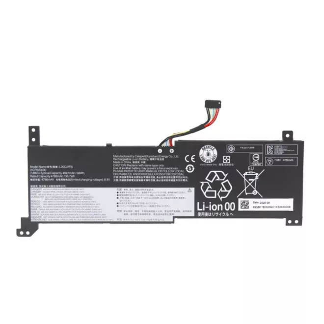 Lenovo IdeaPad 3-15ITL6 Laptop akkumulátor, új, gyárival megegyező minőségű helyettesítő, 2 cellás (4950mAh)