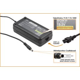 Sony PCG R505 19,5V 7,7A 150W-os gyári új Laptop töltő