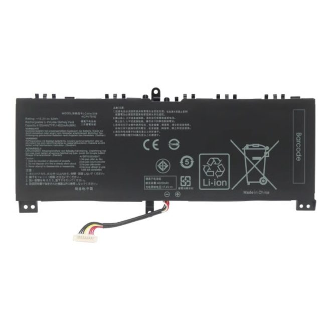 Asus ROG GL503VS Laptop akkumulátor, új, gyárival megegyező minőségű helyettesítő, 2 cellás (4020mAh)