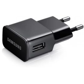   Samsung Gyári Galaxy 10W USB Telefon Töltő, adapter Fekete (ETA-U90EBE) 
