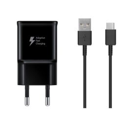   Samsung Galaxy Gyári 15W Telefon töltő + 1m USB to USB-C kábel, Fekete (EP-TA200EBE) 