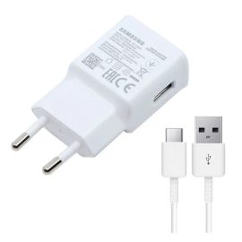   Samsung Galaxy Gyári 15W Telefon töltő + 1m USB to USB-C kábel, Fehér (EP-TA200EWE) 