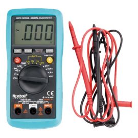   EXTOL® Prémium digitális multiméter; Amper-Volt-Ohm mérő, hangjelző funkcióval, CE, 3 db 1,5V AAA elemmel (8831250)