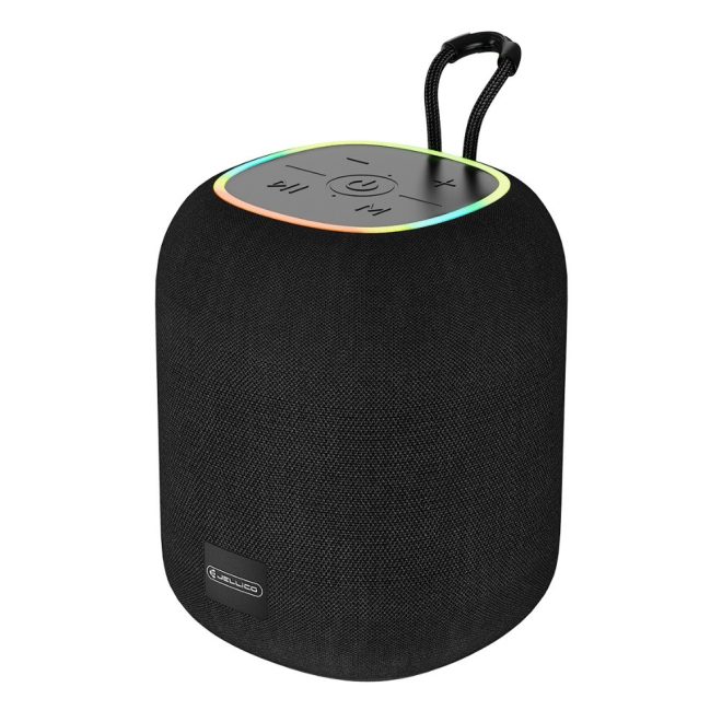 Olcsó 5W-os Vízálló Vezeték Nélküli Bluetooth Hangszóró, 360 fokos Surround Hangzás, RGB LED világítás (Jellico - DS3)