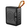 5W-os Hordozható Vezeték Nélküli Bluetooth Hangszóró, Kis méretű, Fekete (JELLICO - DS1)
