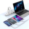 Univerzális 65W GaN Telefon és Tablet Gyorstöltő 3 USB portos, 2xUSB-C (Type-C) és 1xUSB + 1m USB-C to USB-C Kábel