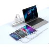 Apple iPhone-hoz 65W GaN Telefon és Tablet Gyorstöltő 3 USB portos, 2xUSB-C (Type-C) és 1xUSB + 1m USB-C to Lightning Kábel