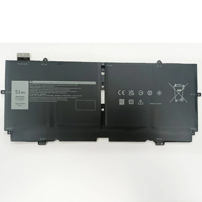 Dell XPS 13 (7390) 2-in-1 Laptop Akkumulátor, új, gyárival megegyező minőségű helyettesítő, 4 cellás (6300mAh)