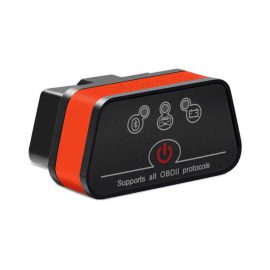   Vgate iCar2 ELM327 Bluetooth 3.0 autós hibakód olvasó diagnosztikai eszköz, OBDII / EOBD funkcióval, fekete/narancssárga (B0005-1BO)