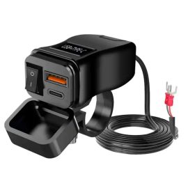   Vízálló Motoros Telefon USB és USB-C Gyorstöltő 18W, IP65 (D0136)
