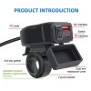 Vízálló Motoros Telefon USB és USB-C Gyorstöltő 18W, IP65 (D0136)