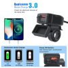 Vízálló Motoros Telefon USB és USB-C Gyorstöltő 18W, IP65 (D0136)
