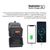Vízálló Motoros Telefon USB és USB-C Gyorstöltő 18W, IP65 (D0136)