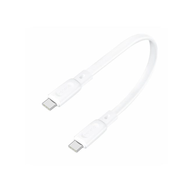 USB-C to USB-C 25cm rövid adat, töltőkábel kábel, fehér (Foneng - X107)