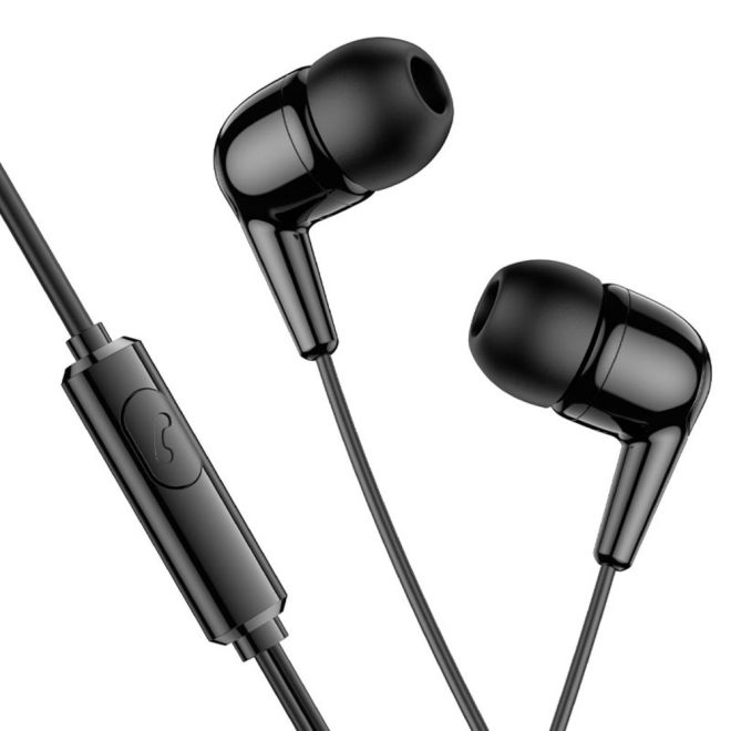 HOCO M97 vezetékes fülhallgató és mikrofon 1.2 méter (3,5mm Jack) Fekete
