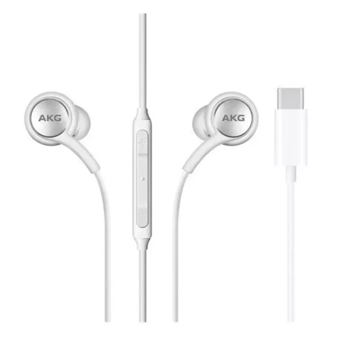 Samsung Gyári AKG headset, sztereó fülhallgató USB-C csatlakozóval, fehér, IC100BW