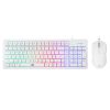 Baracuda ORCA-W gamer combo RGB világítós fehér angol kiosztású gamer billentyűzet + egér (BGC-011W-US)