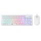 Baracuda ORCA-W gamer combo RGB világítós fehér angol kiosztású gamer billentyűzet + egér (BGC-011W-US)