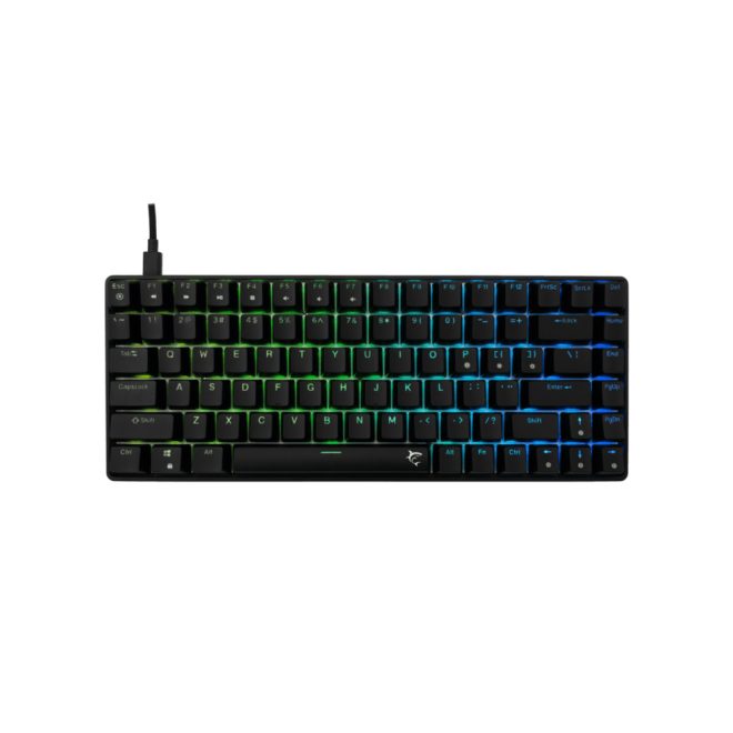 White Shark Hamachi RGB világítós angol kiosztású MECHANKIUS fekete gamer billentyűzet, kék kapcsolók (GK-005121B)