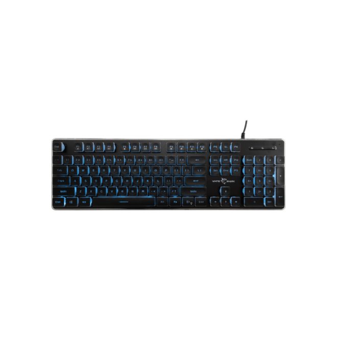 White Shark TACHI fekete gamer billentyűzet, ice blue háttérvilágítás, angol kiosztású (GK-003241B-US)