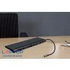 USB-C HUB 12 portos dokkoló HDMI, VGA, USB-C, SD/microSD kártya olvasó, RJ-45 (Internet), 3,5mm audio, 4db USB 3.0 portokkal