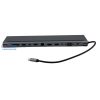 USB-C HUB 12 portos dokkoló HDMI, VGA, USB-C, SD/microSD kártya olvasó, RJ-45 (Internet), 3,5mm audio, 4db USB 3.0 portokkal