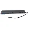USB-C HUB 12 portos dokkoló HDMI, VGA, USB-C, SD/microSD kártya olvasó, RJ-45 (Internet), 3,5mm audio, 4db USB portokkal