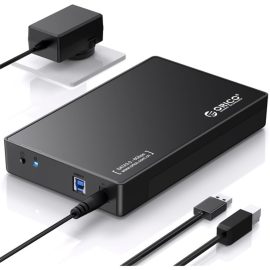   Orico Külső HDD/SSD Ház 2.5"/3,5" - DDL35-U3 (USB-B to USB-A 3.2, Max.: 20TB, fekete) 