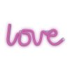 Love feliratos LED neon lámpa, falra akasztható világítás, USB csatlakozóval, rózsaszín