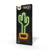 Kaktusz mintás LED neon lámpa,falra akasztható világítás, USB csatlakozóval, narancssárga és zöld