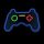 Gamepad mintás LED neon lámpa, falra akasztható világítás, USB csatlakozóval