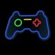 Gamepad mintás LED neon lámpa, falra akasztható világítás, USB csatlakozóval