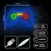 Gamepad mintás LED neon lámpa, falra akasztható világítás, USB csatlakozóval