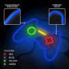 Gamepad mintás LED neon lámpa, falra akasztható világítás, USB csatlakozóval